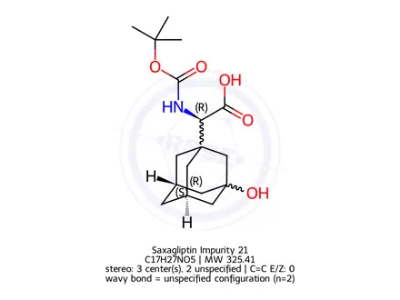Chemical structure of Saxagliptin Impurity 21