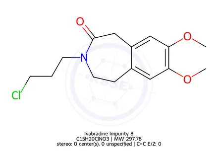Chemical structure of Ivabradine Impurity 8