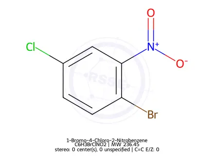 Chemical structure of 1-Bromo-4-Chloro-2-Nitrobenzene