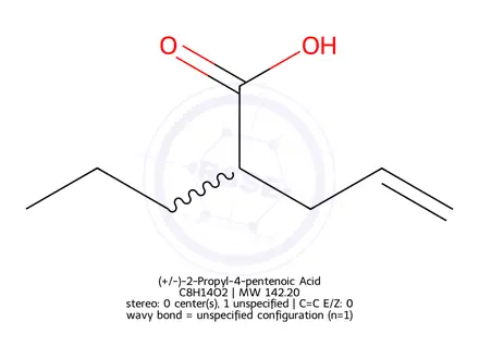 Chemical structure of Valproic Acid Impurity 10