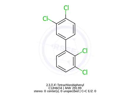 Chemical structure of 2,3,3',4'-Tetrachlorobiphenyl