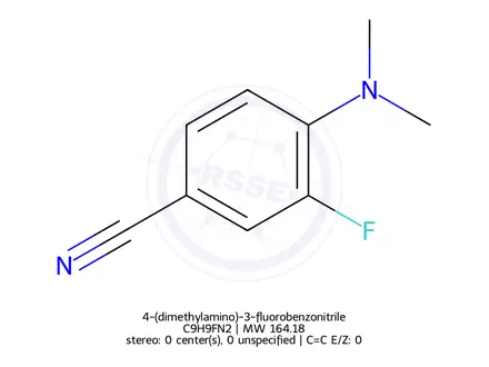 Chemical structure of 4-(dimethylamino)-3-fluorobenzonitrile