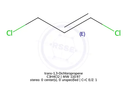 Chemical structure of trans-1,3-Dichloropropene