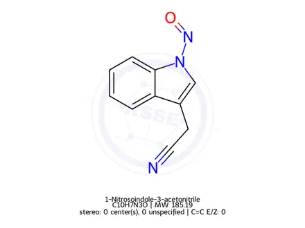 Chemical structure of 1-Nitrosoindole-3-acetonitrile