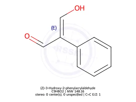 Chemical structure of (Z)-3-Hydroxy-2-phenylacrylaldehyde