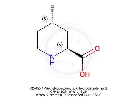 Chemical structure of (2S,4S)-4-Methyl-pipecolinic acid hydrochloride