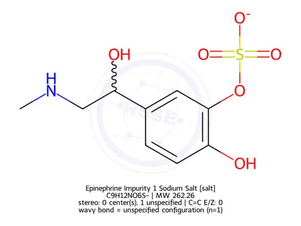 Chemical structure of Epinephrine Impurity 1 Sodium Salt