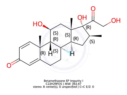 Chemical structure of Betamethasone EP Impurity I