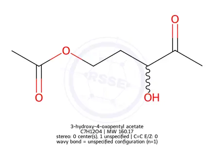 Chemical structure of 3-hydroxy-4-oxopentyl acetate