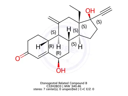 Chemical structure of Etonogestrel Related Compound B