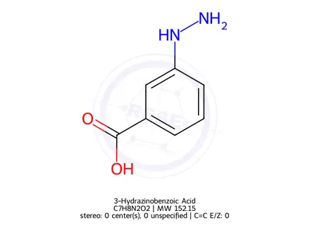 Chemical structure of 3-Hydrazinobenzoic Acid
