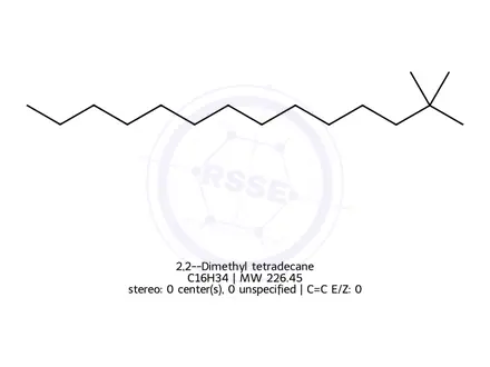 Chemical structure of 2,2--Dimethyl tetradecane