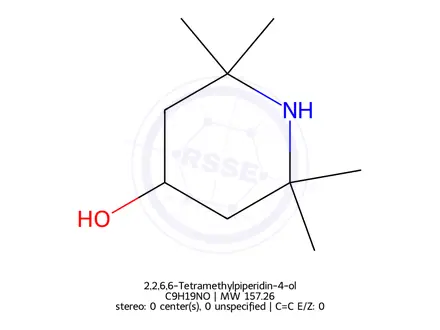 Chemical structure of 2,2,6,6-Tetramethylpiperidin-4-ol