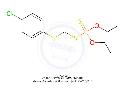 Chemical structure of Carbophenothion