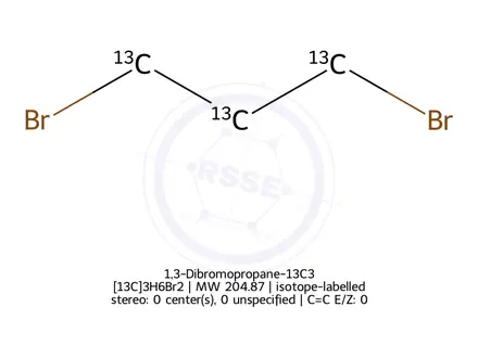 Chemical structure of 1,3-Dibromopropane-13C3