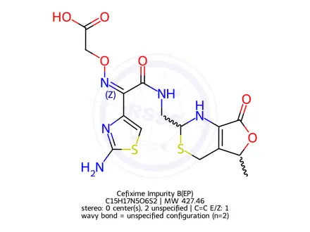 Chemical structure of Cefixime Impurity B(EP)