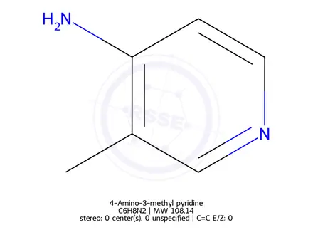 Chemical structure of 4-Amino-3-methyl pyridine