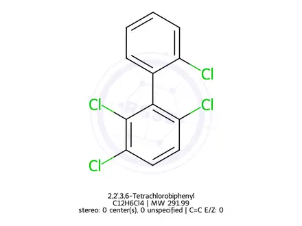 Chemical structure of 2,2',3,6-Tetrachlorobiphenyl