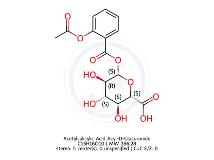 Chemical structure of Acetylsalicylic Acid Acyl-D-Glucuronide