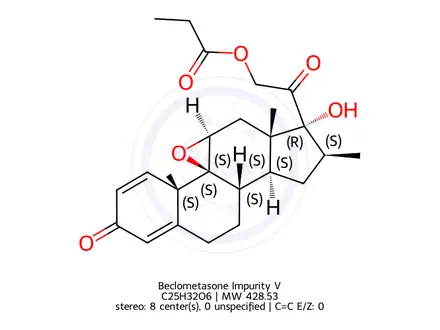 Chemical structure of Beclometasone Impurity V