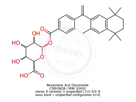 Chemical structure of Bexarotene Acyl Glucuronide