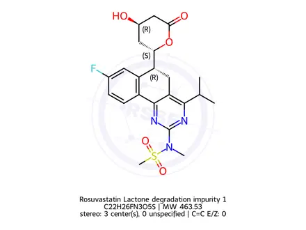 Chemical structure of Rosuvastatin Lactone degradation impurity 1