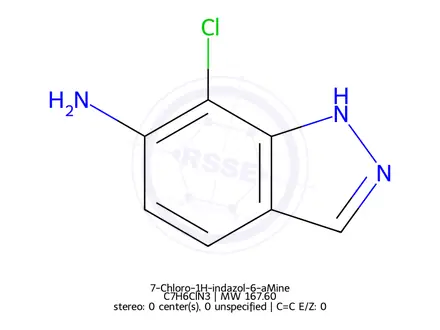 Chemical structure of 7-Chloro-1H-indazol-6-aMine