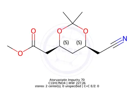 Chemical structure of Atorvastatin Impurity 70