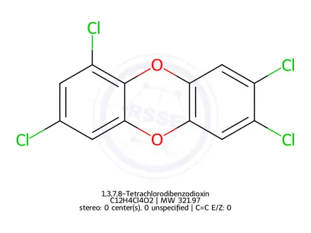 Chemical structure of 1,3,7,8-Tetrachlorodibenzo-p-dioxin