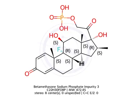 Chemical structure of Betamethasone Sodium Phosphate Impurity 3