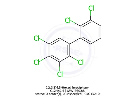 Chemical structure of 2,2',3,3',4,5-Hexachlorobiphenyl
