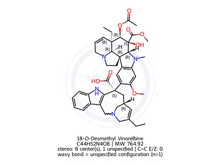 Chemical structure of 18-O-Desmethyl Vinorelbine