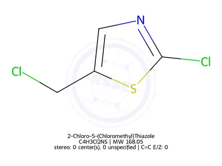 Chemical structure of 2-Chloro-5-(chloromethyl)thiazole
