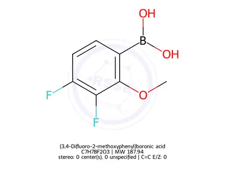 Chemical structure of (3,4-Difluoro-2-methoxyphenyl)boronic acid