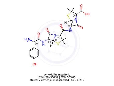 Chemical structure of Amoxicillin Impurity L