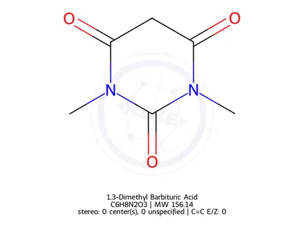 Chemical structure of 1,3-Dimethyl Barbituric Acid