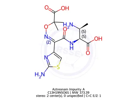 Chemical structure of Aztreonam Impurity A