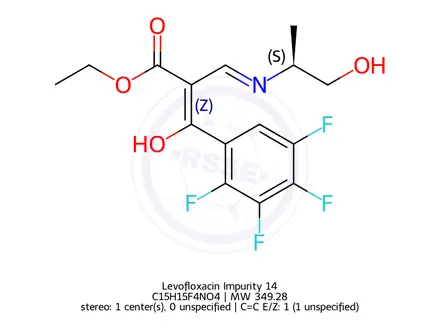 Chemical structure of Levofloxacin Impurity 14