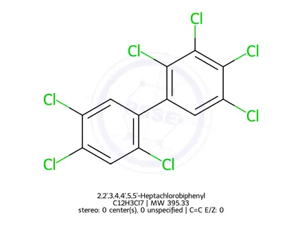 Chemical structure of 2,2',3,4,4',5,5'-Heptachlorobiphenyl