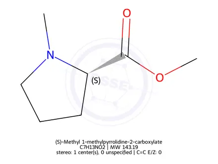 Chemical structure of (S)-Methyl 1-methylpyrrolidine-2-carboxylate