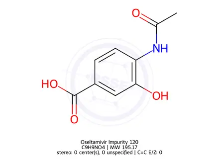 Chemical structure of Oseltamivir Impurity 120