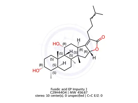 Chemical structure of Fusidic acid EP Impurity J