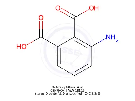 Chemical structure of 3-Aminophthalic acid hydrochloride