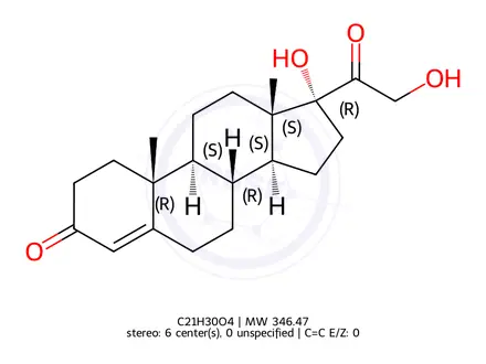 Chemical structure of Hydrocortisone EP Impurity F