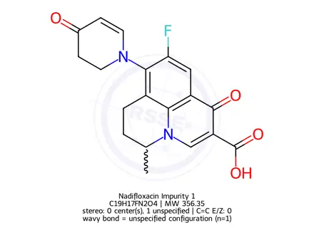 Chemical structure of Nadifloxacin Impurity 1