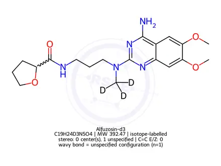 Chemical structure of Alfuzosin-d3