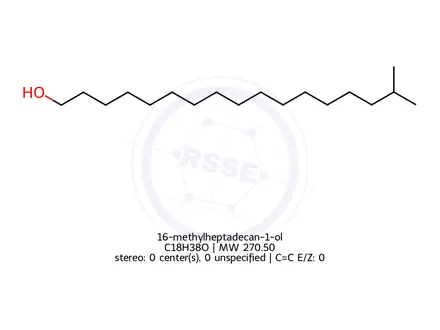 Chemical structure of 16-methylheptadecan-1-ol