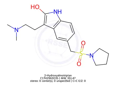 Chemical structure of 2-Hydroxyalmotriptan