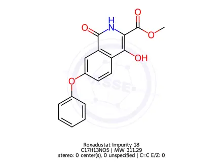 Chemical structure of Roxadustat Impurity 18