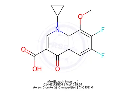 Chemical structure of Moxifloxacin Impurity J